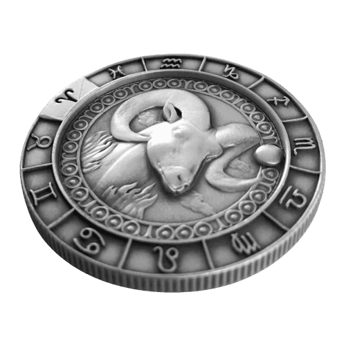 1 oz Zodiac Sign Aries Silver Round | Monarch Precious Metals