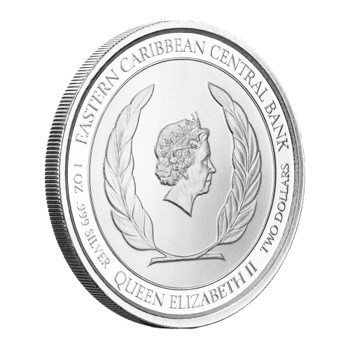 1 oz 2020 EC8 St. Lucia Whiptail Lizard Silver Coin | Scottsdale Mint