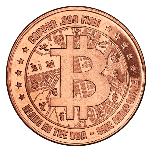 1 oz Bitcoin Copper Round