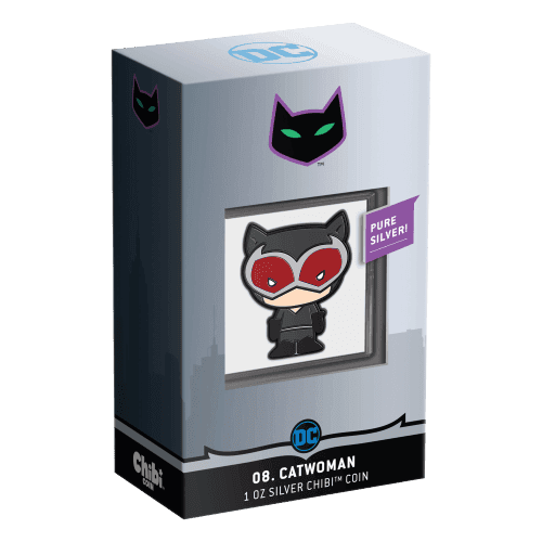 1 oz 2021 Chibi DC Comics: Catwoman Silver Coin | Agoro by New Zealand Mint