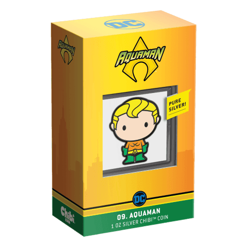 1 oz 2021 Chibi DC Comics: Aquaman Silver Coin | Agoro by New Zealand Mint