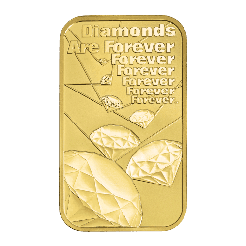 1 oz James Bond 007 Diamonds Are Forever Gold Bar | The Royal Mint