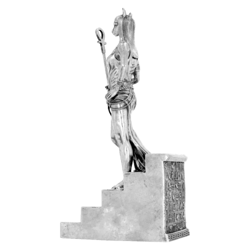 11 oz Bastet Silver Statue