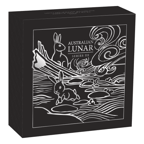 2 oz 2023 Australian Lunar Series III: Year of the Rabbit Antiqued Silver Coin | Perth Mint