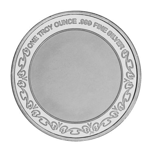 1 oz Happy Easter: Bunny with Basket Colourized Silver Round | Silvertowne Mint