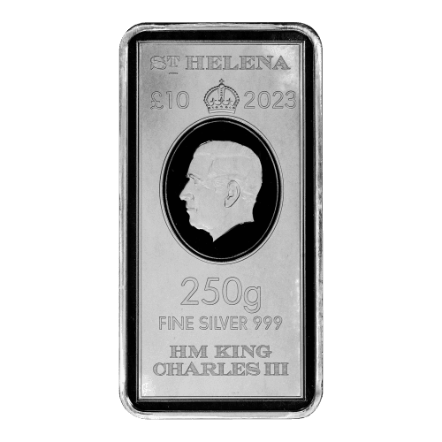 250 Gram 2023 Saint Helena Silver Bar | East India Company