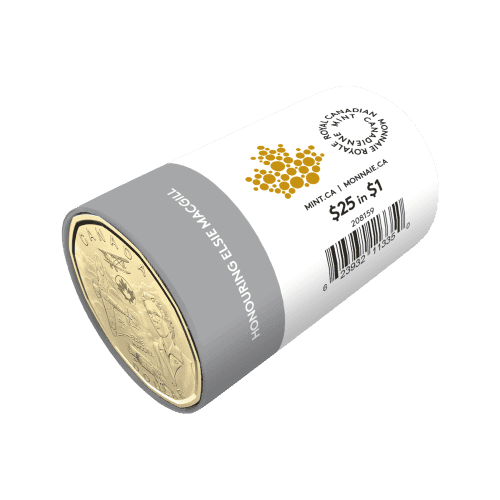 2023 Honouring Elsie MacGill Non Colourized $1 Coin Roll | Royal Canadian Mint