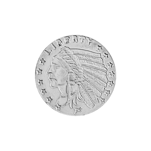 1/10 oz Incuse Indian Silver Round | Silvertowne Mint