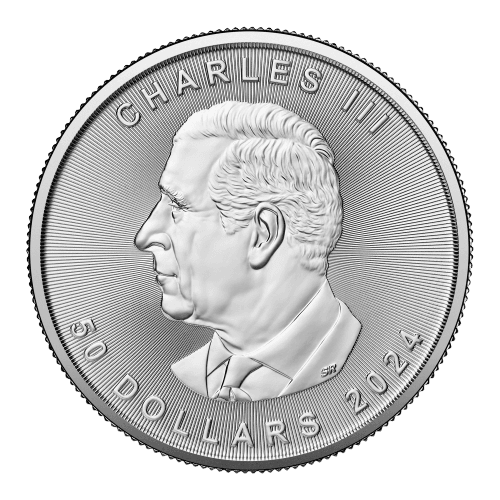 1 oz 2024 Royal Canadian Mint Canadian Maple Leaf Platinum Coin | CW