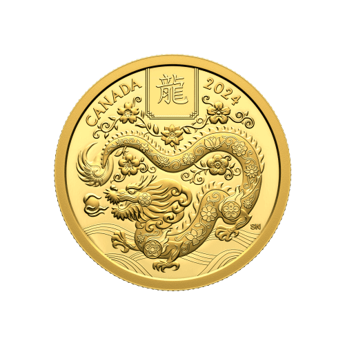 1/2 oz 2024 Royal Canadian Mint Lunar Year of the Dragon Gold Coin | CW