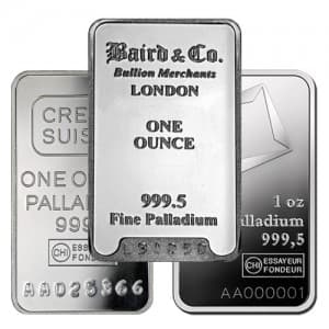 1 oz Palladium Bar (Varied Condition, Any Mint)