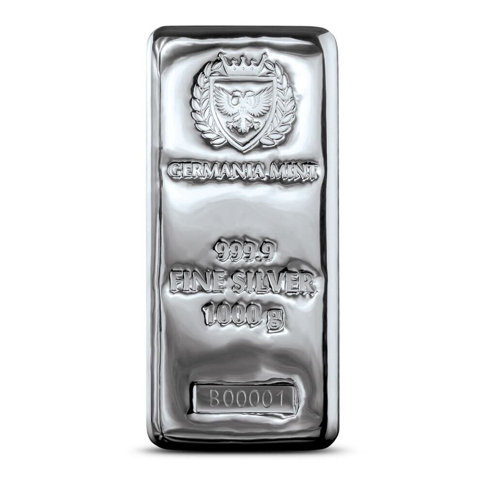 1 Kilo Germania Mint Cast Silver Bar (New)