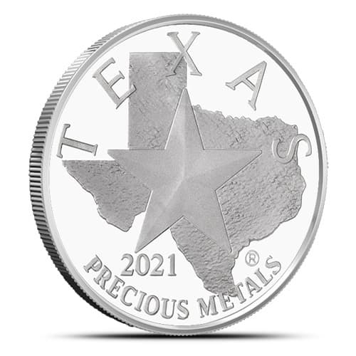 2021 1 oz Texas Mint Revolution Series Alamo Silver Round