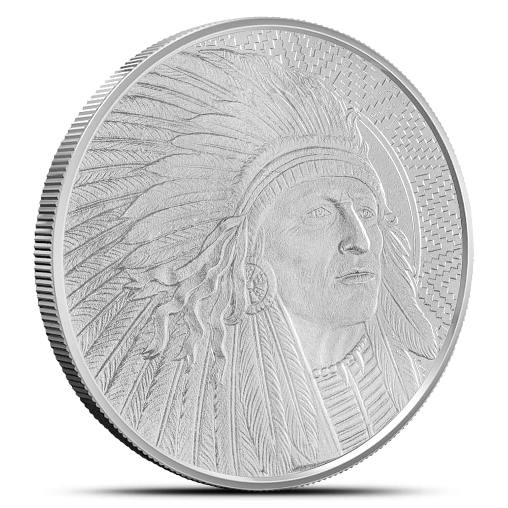 1 oz Bullion Works Buffalo Warrior Silver Round (New)