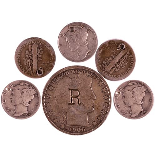 90% Silver Coins ($1 FV, Cull, Dimes, and/or Quarters and/or Halves)