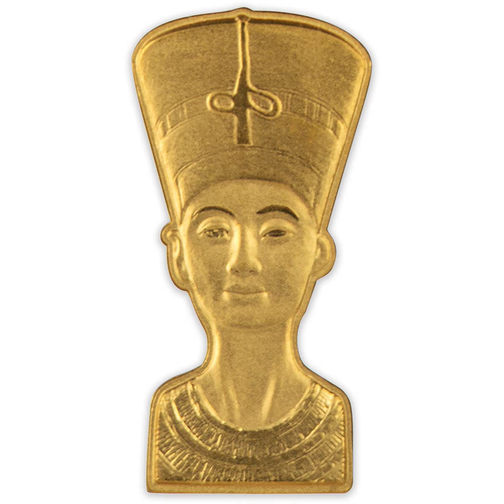 2023 1 Gram Samoa Gold Nefertiti Shaped Coin (Box + CoA, Proof-Like)