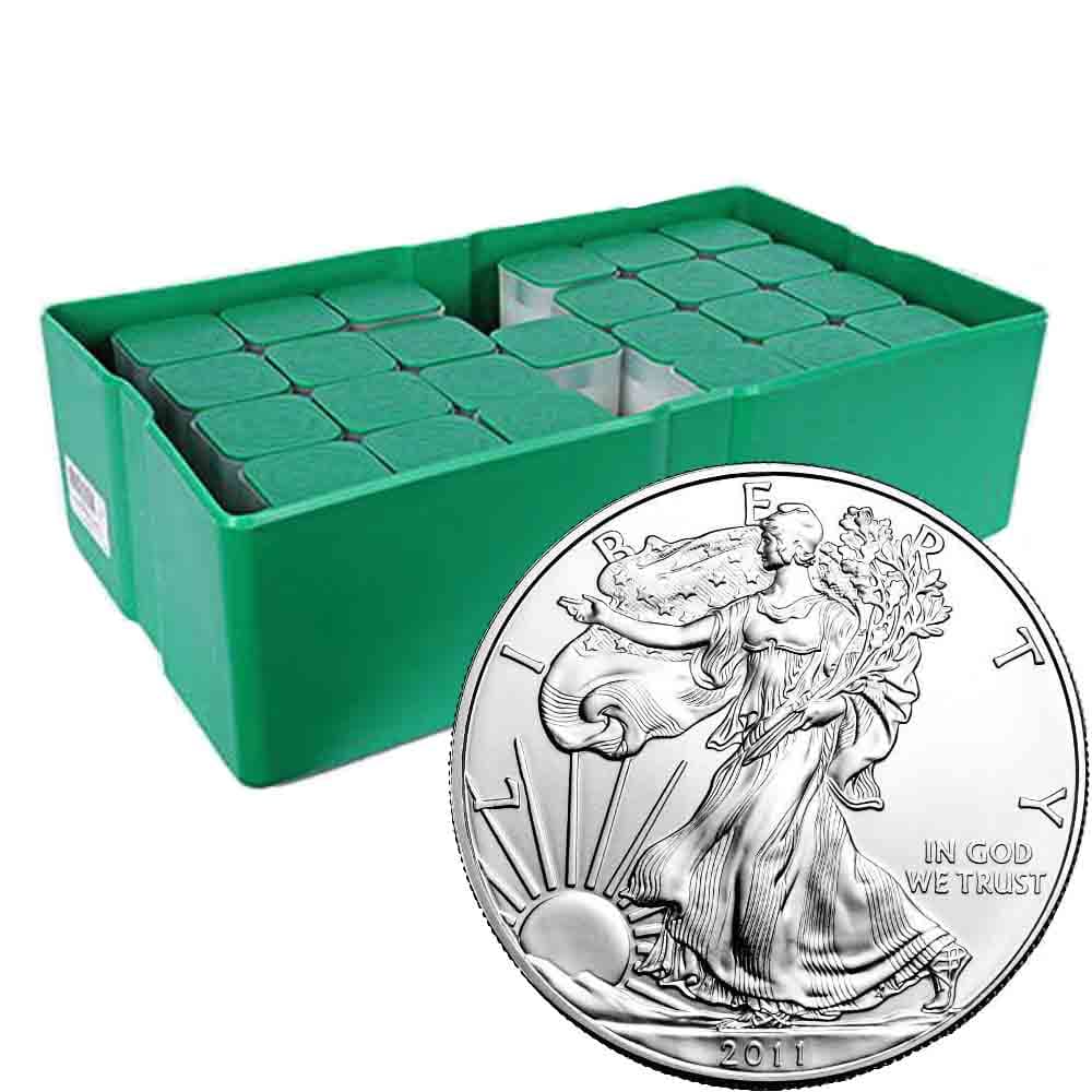 2011 1 oz American Silver Eagle Monster Box (500 Coins, BU)