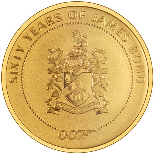 2022 1 oz Tuvalu Gold James Bond Family Crest Coin (BU)
