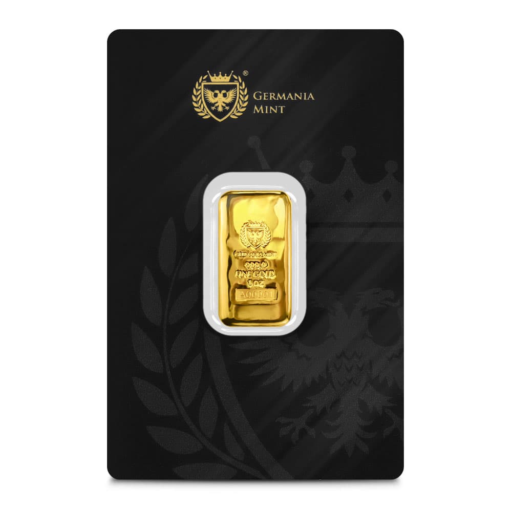 1 oz Germania Mint Cast Gold Bar (New)
