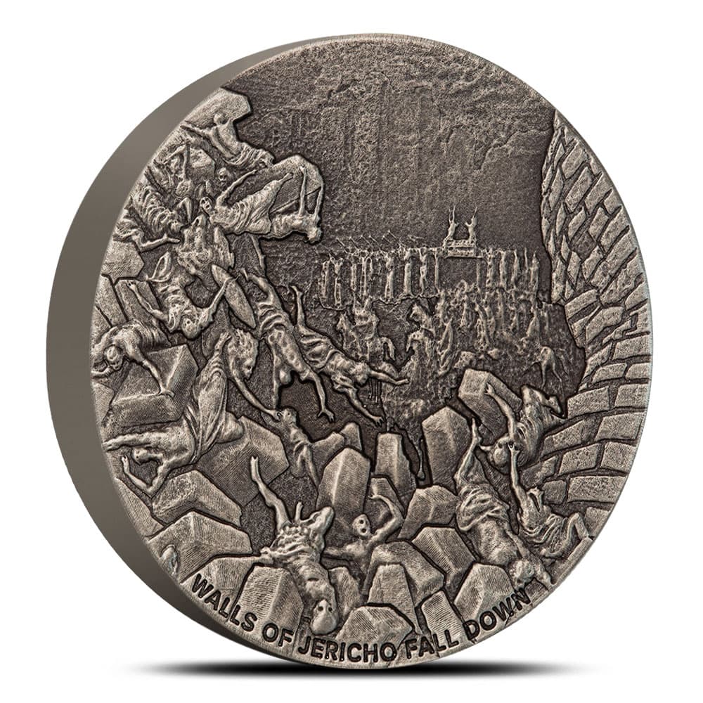 2024 2 oz Walls of Jericho Fall Down Biblical Silver Coin Series (New)
