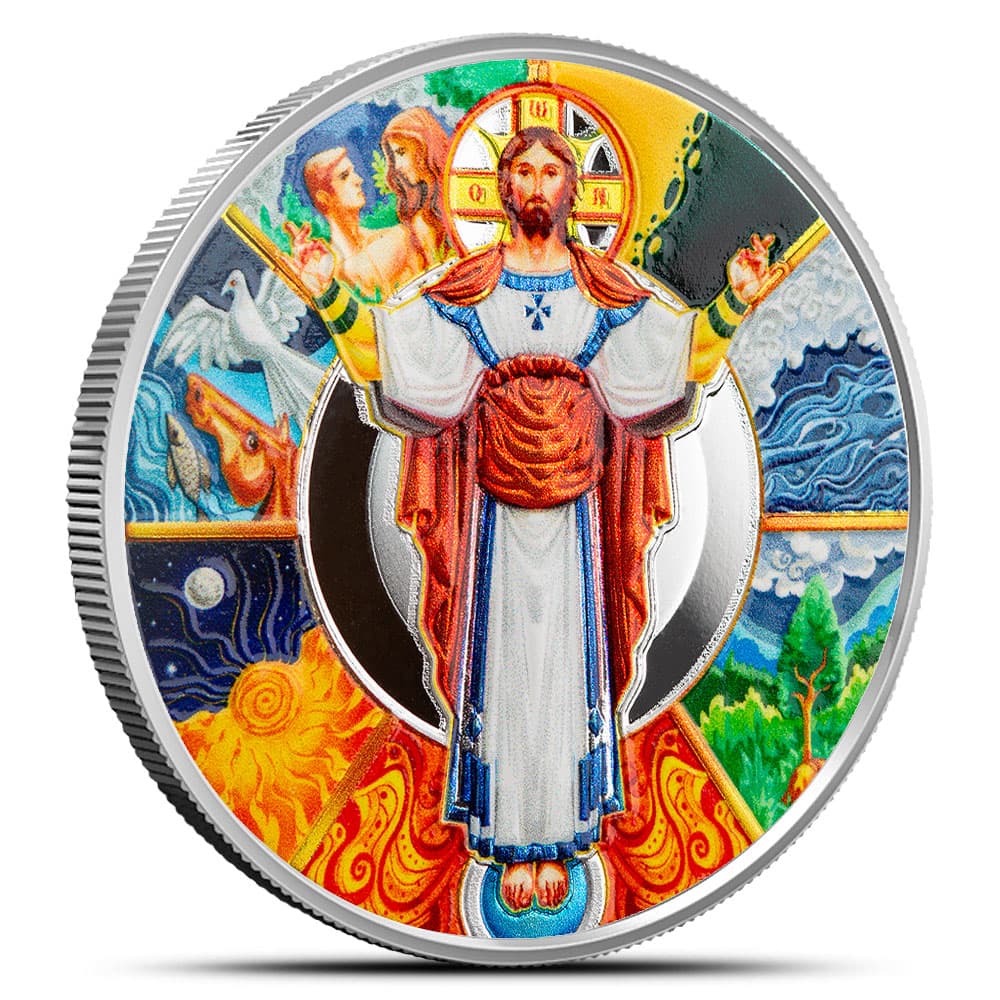 2024 1 oz Colorized Samoa Silver Jesus The Creator Coin
