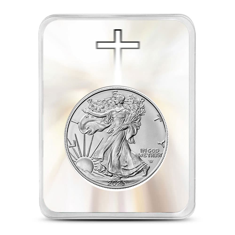 2025 1 oz American Silver Eagle Coin (BU, Cross Card) - Jan 21, 2025
