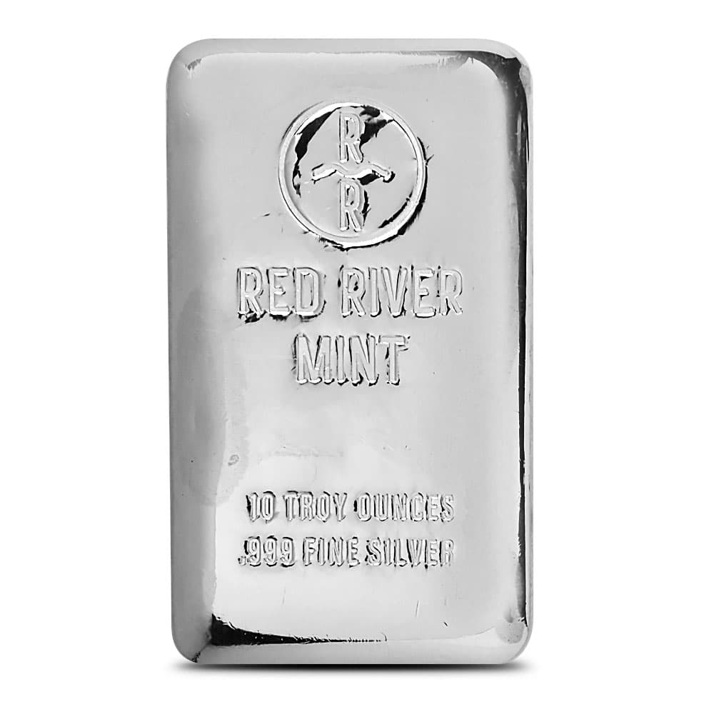 10 oz Red River Mint Cast Silver Bar (New)