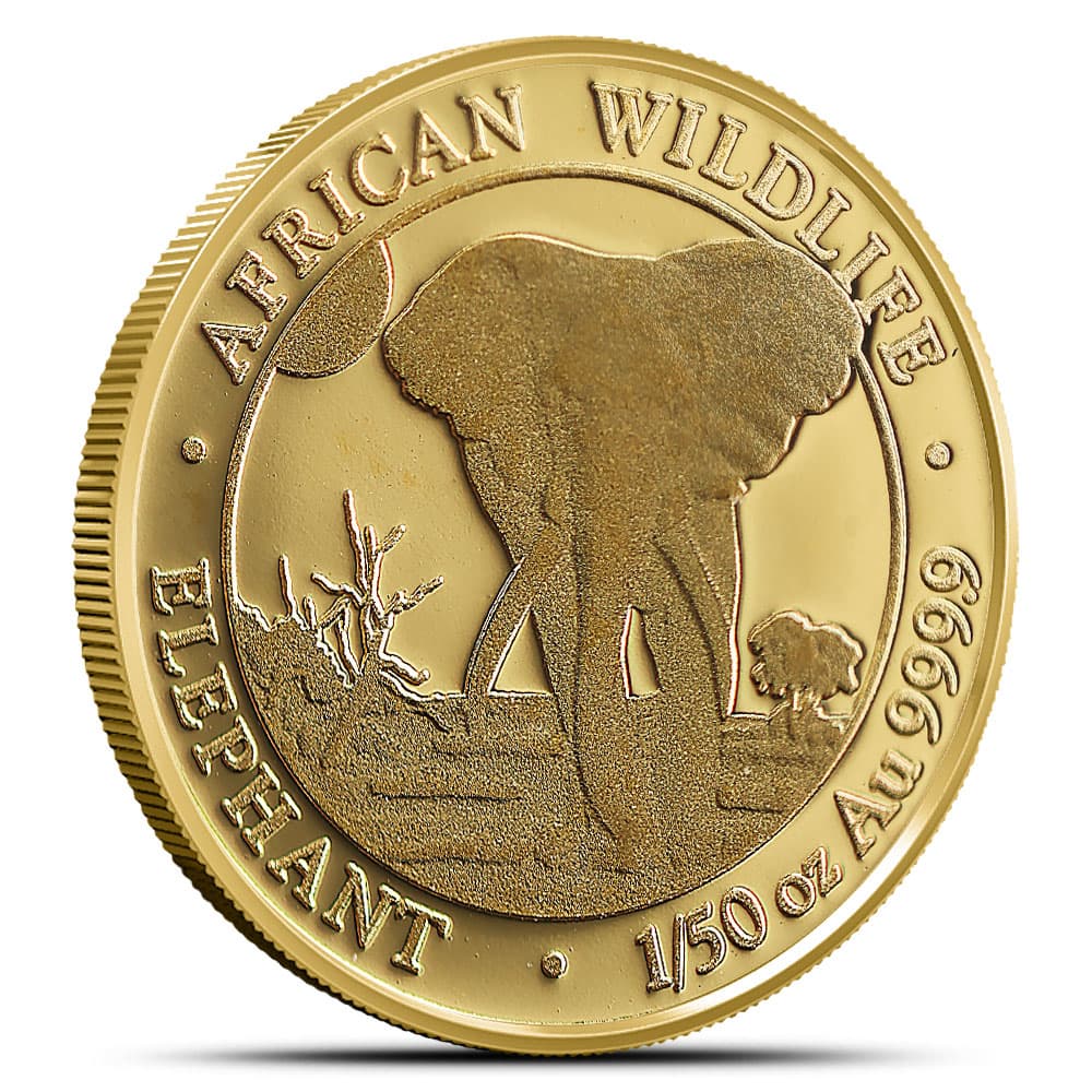 2025 1/50 oz Somalia Gold Elephant Coin (BU)