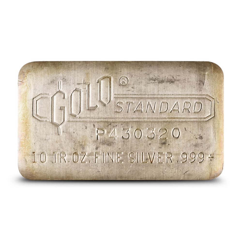 10 oz Engelhard Gold Standard Pour Loaf Silver Bar (Serial Number)