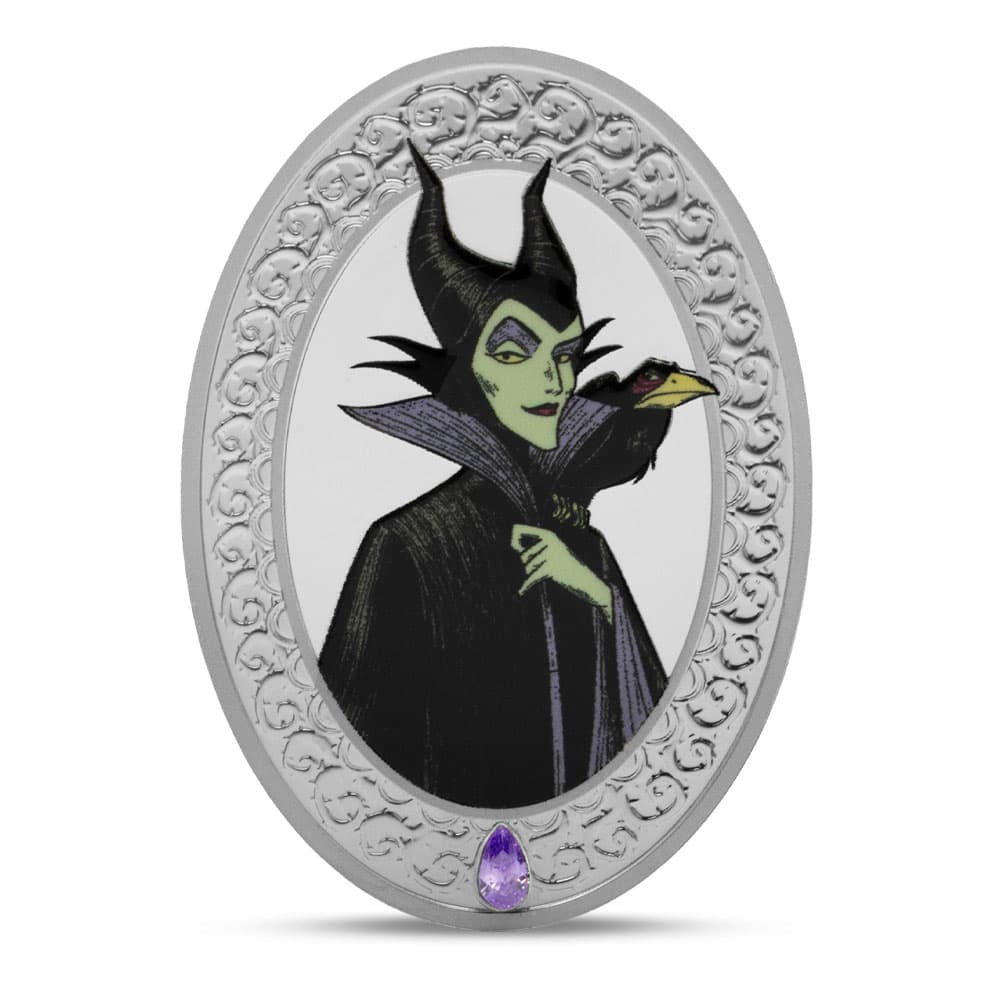 2025 1 oz Proof Colorized Niue Silver Disney Villains Maleficent Coin (Box + CoA)