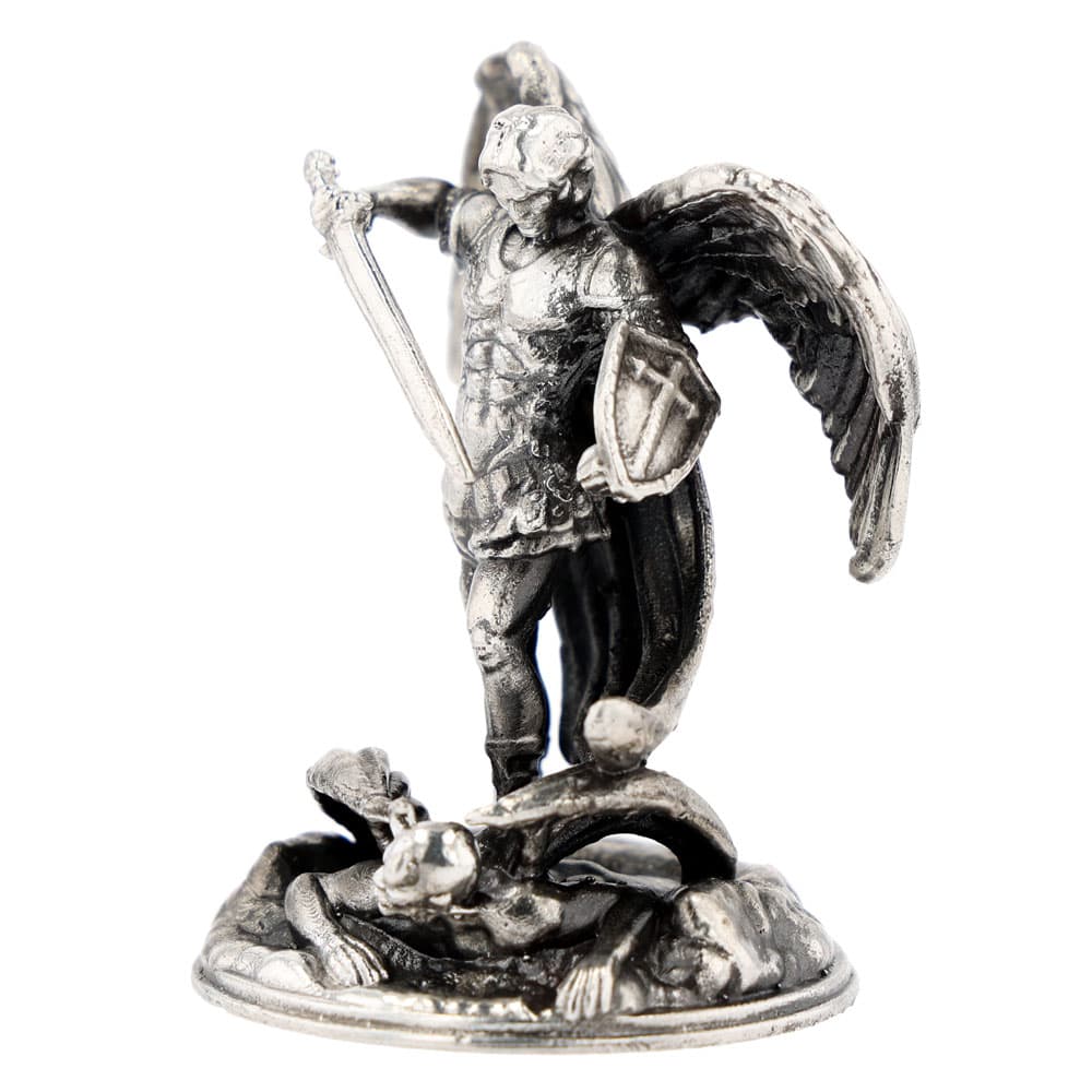 1 oz Antique Finish Archangel Michael Silver Statue (New w/ CoA) - May 7, 2025