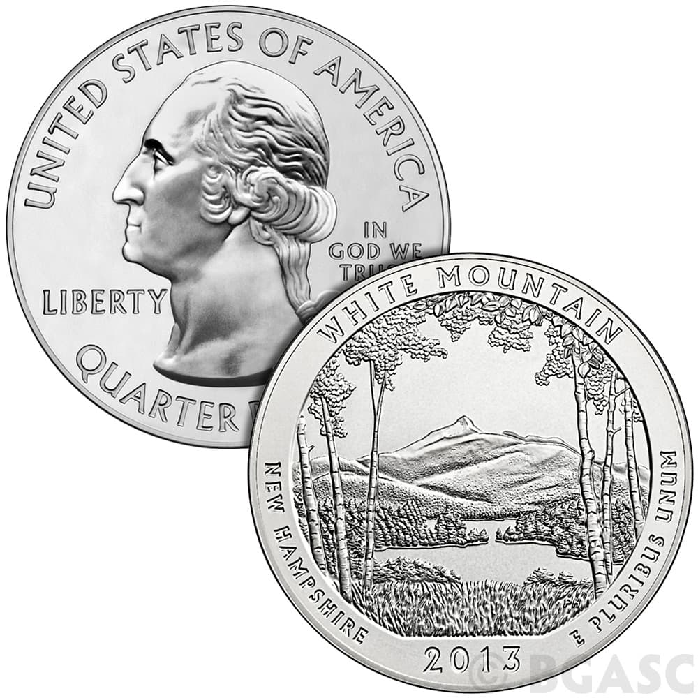 2013 5 oz ATB White Mountain National Forest Silver Coin