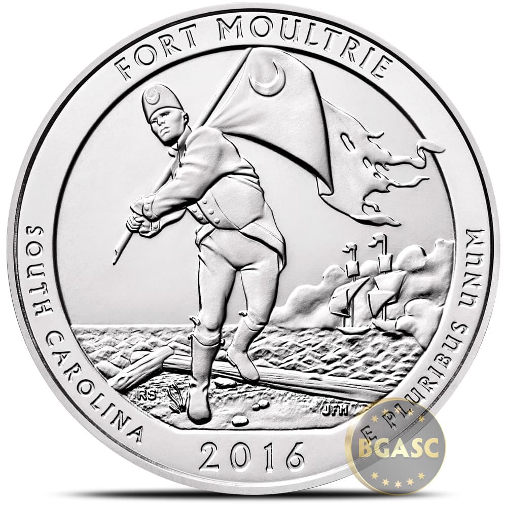 2016 5 oz ATB Fort Moultrie at Fort Sumter National Monument Silver Coin