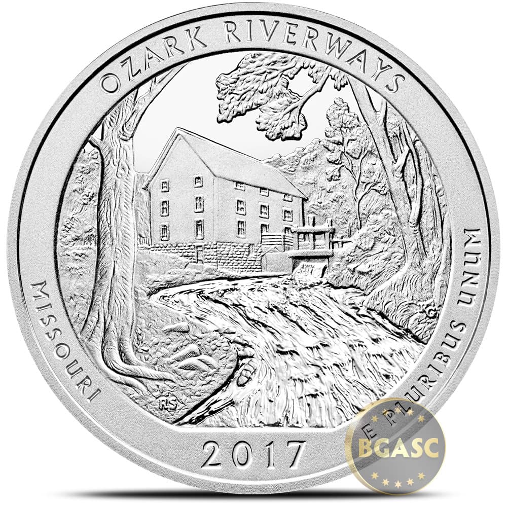 2017 5 oz ATB Ozark National Scenic Riverways Silver Coin