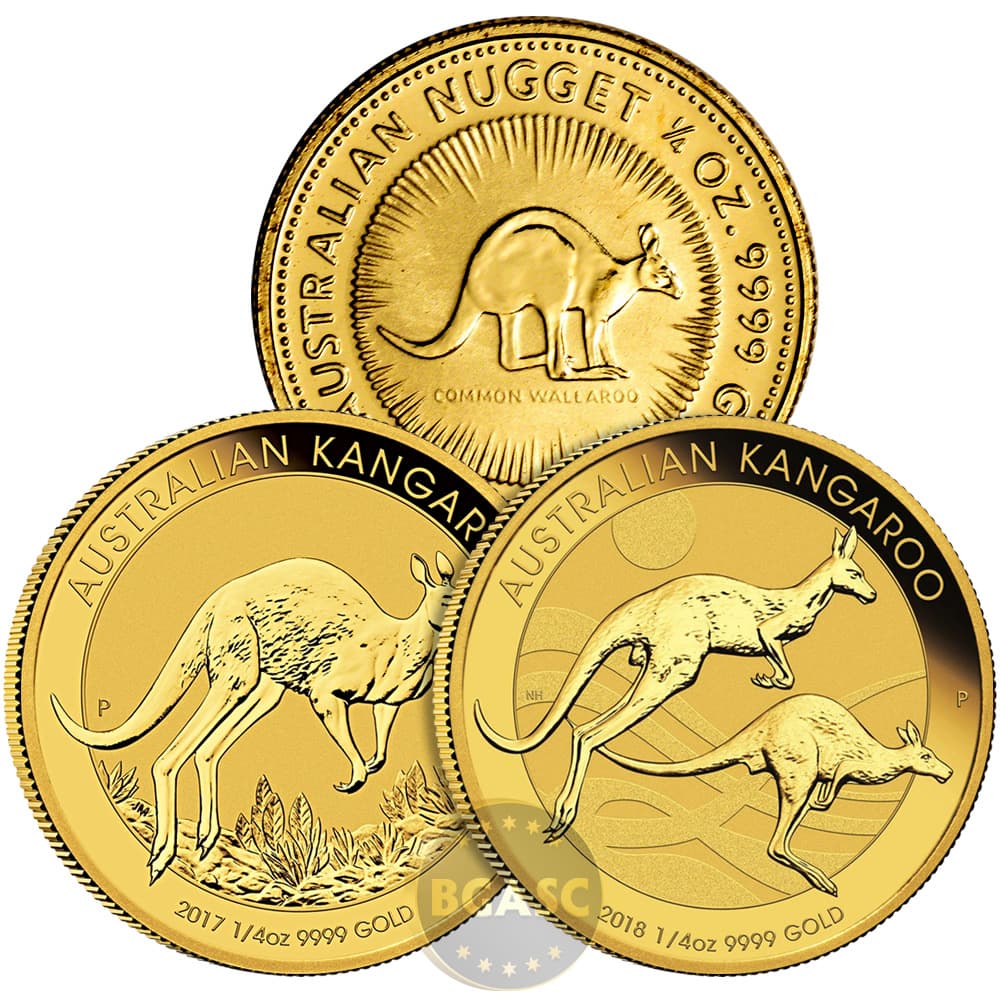 1/4 oz Australian Gold Kangaroo Coin (Random Year)