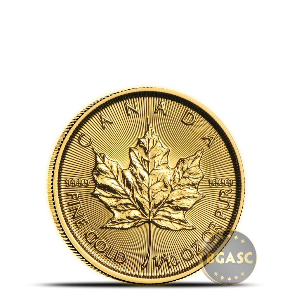2019 1/10 oz Canadian Gold Maple Leaf Coin (BU)