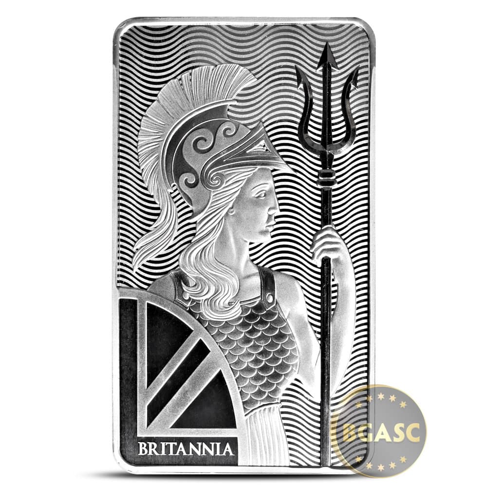 10 oz British Silver Britannia Bar (New)