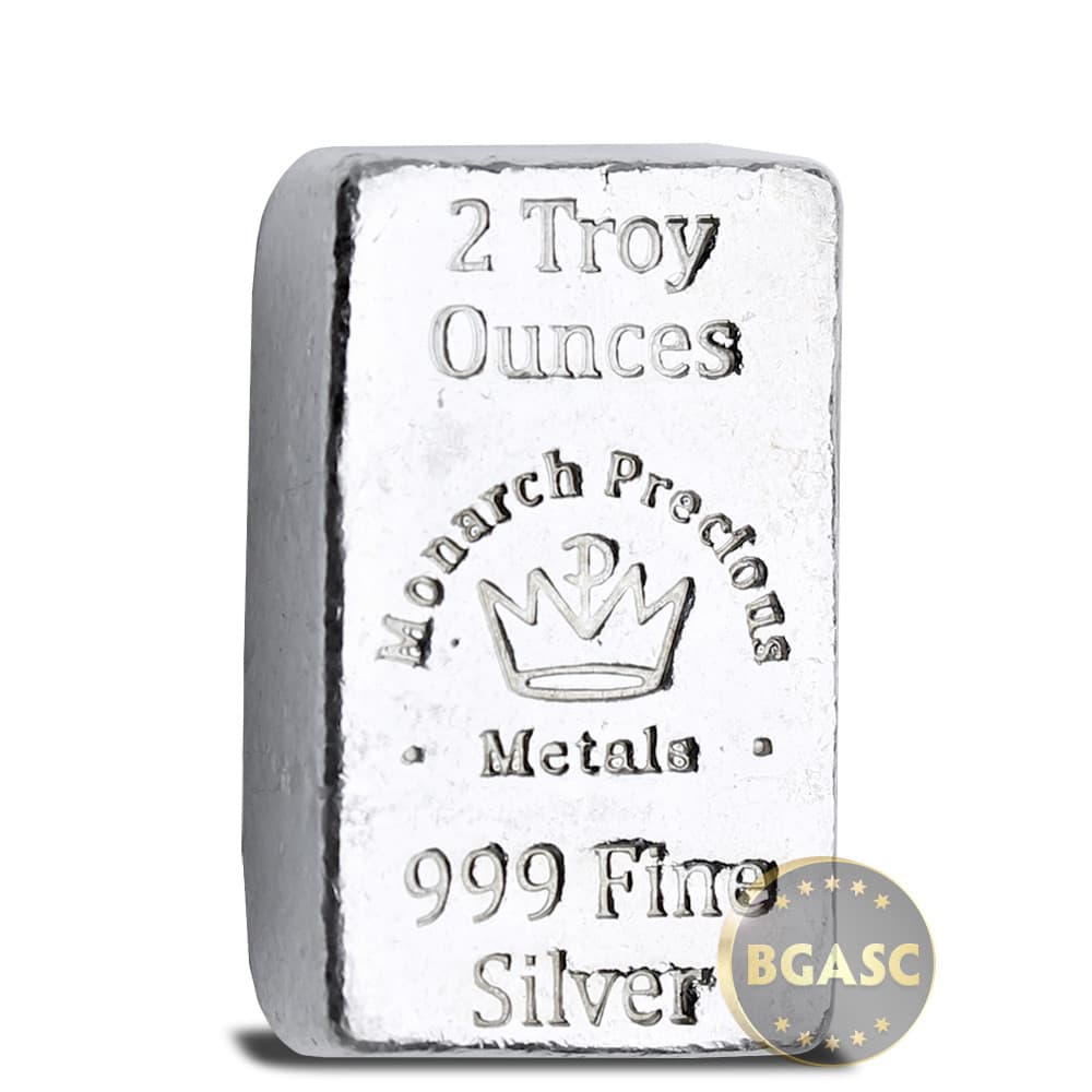 2 oz Monarch Hand Poured Silver Bar (New)
