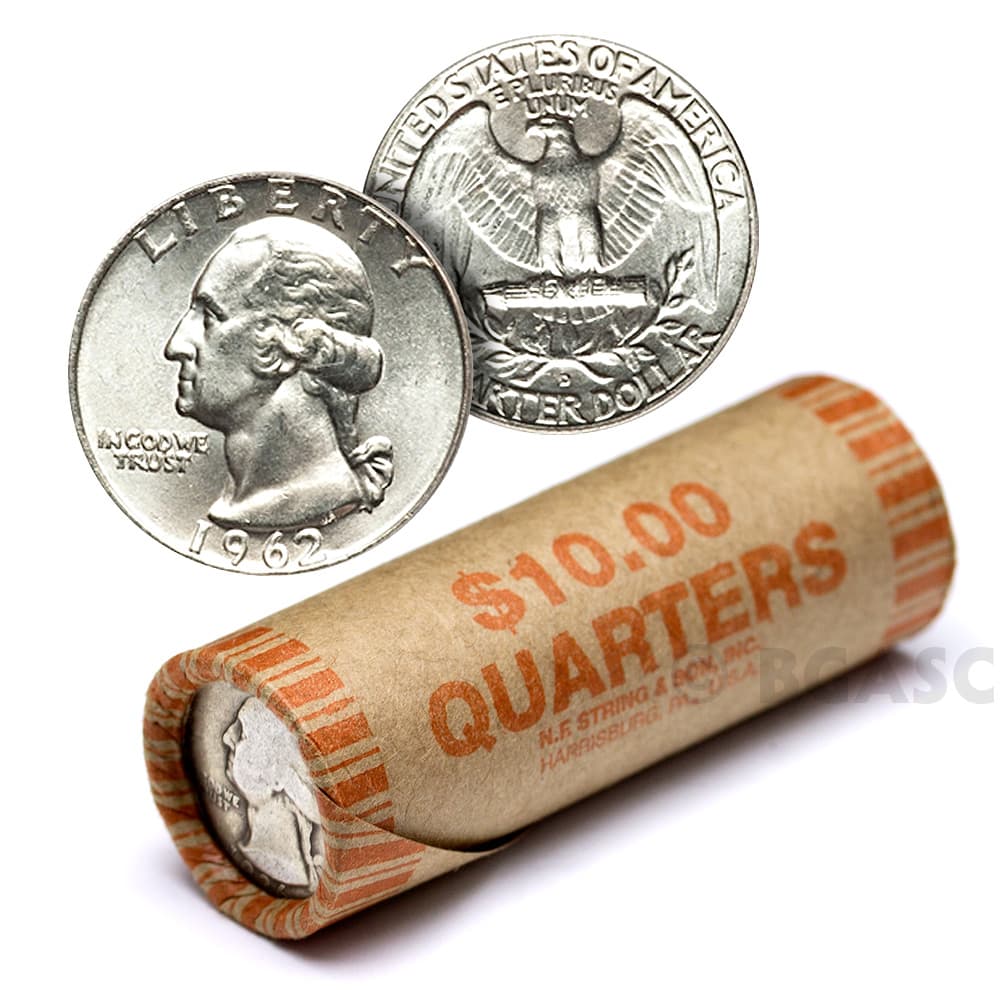 90% Silver Washington Quarters ($10 FV, Circulated)