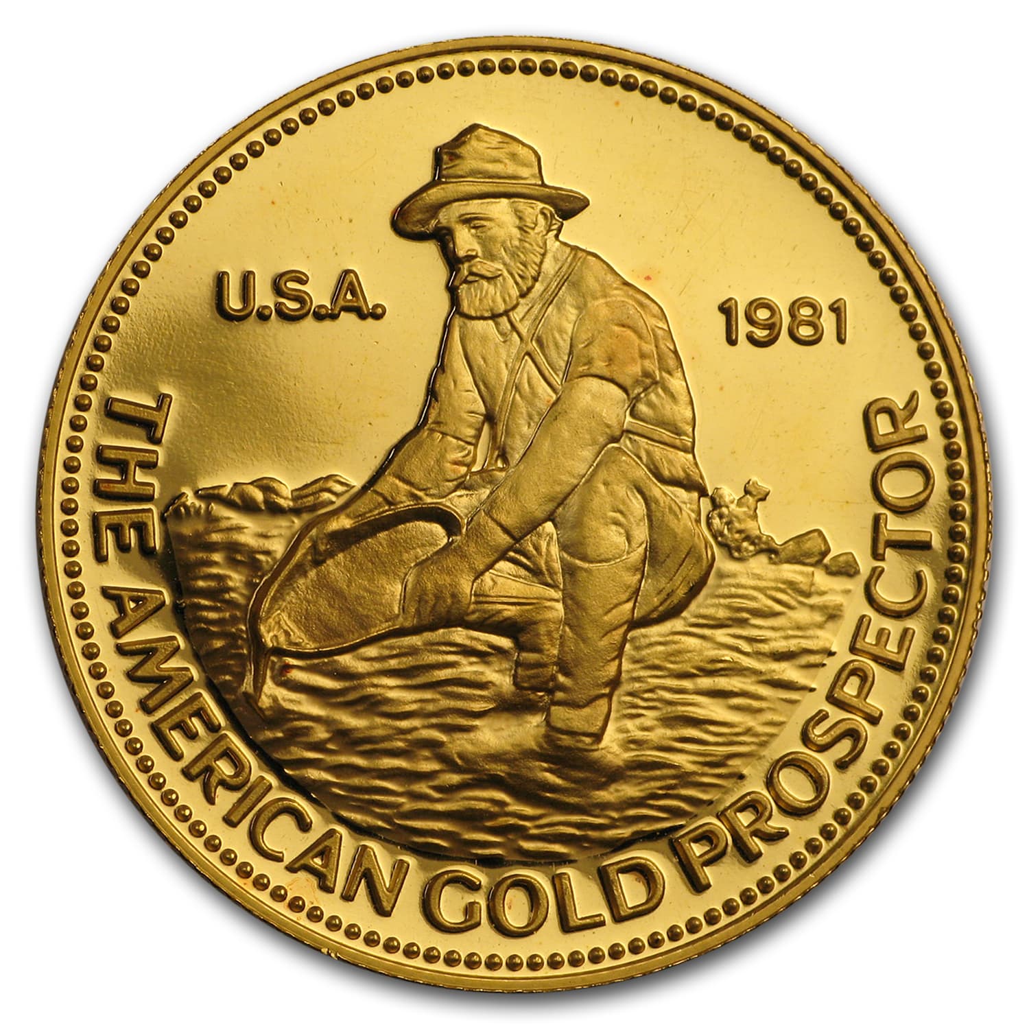 1/2 oz Gold Round - Engelhard (Prospector)