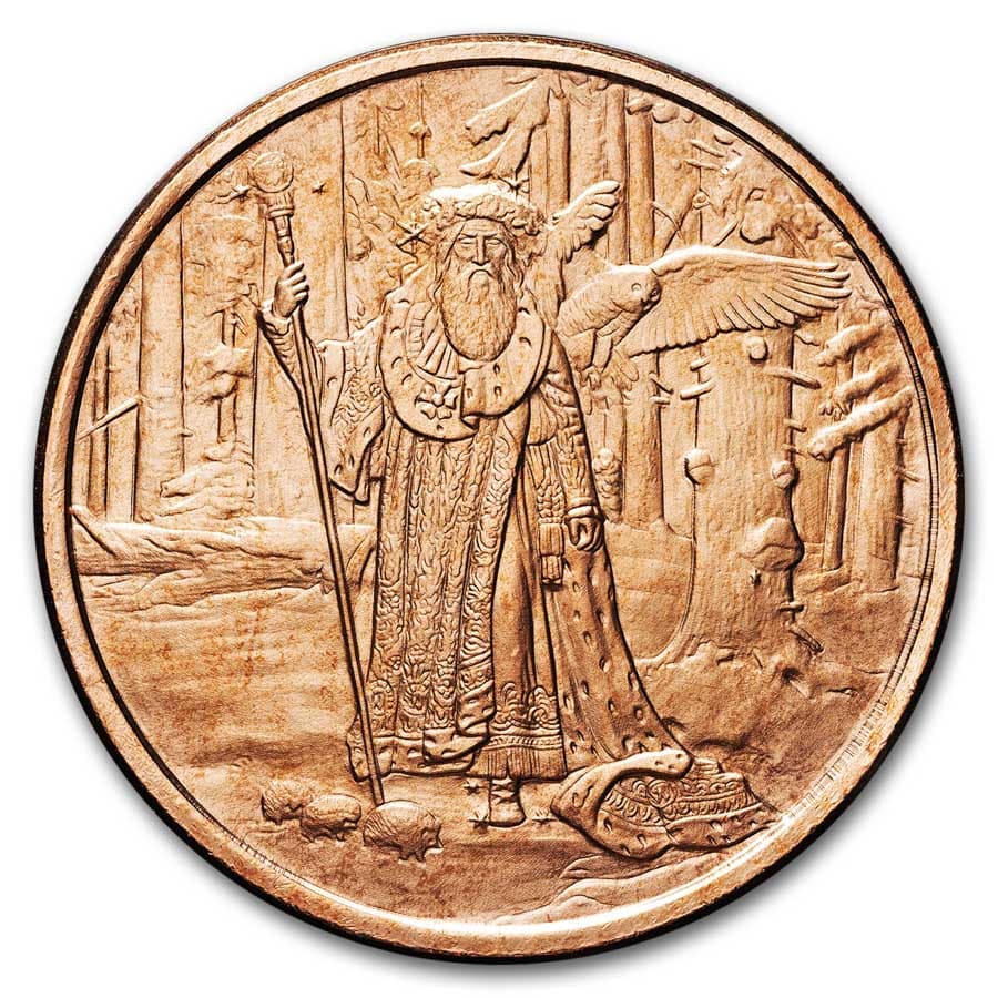 1 oz Copper Round - Celtic Lore: Merlin