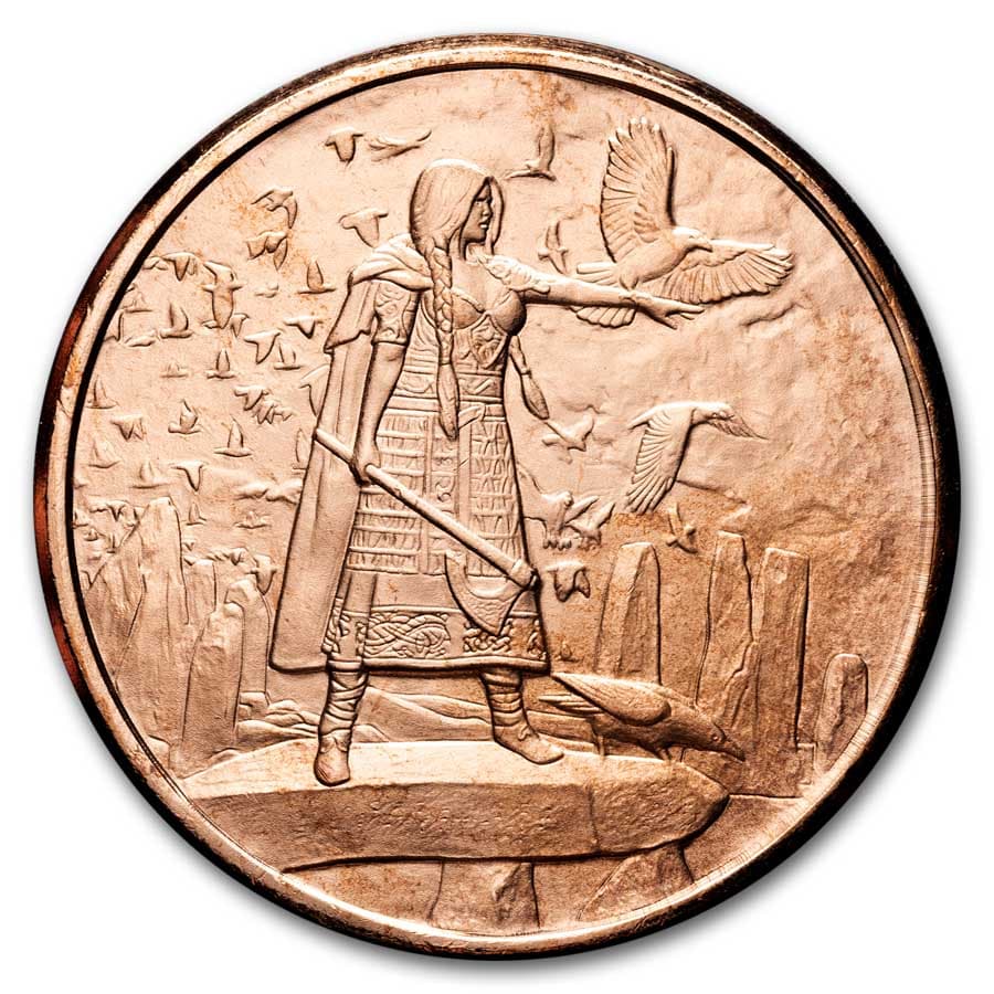 1 oz Copper Round - Celtic Lore: Morrigan