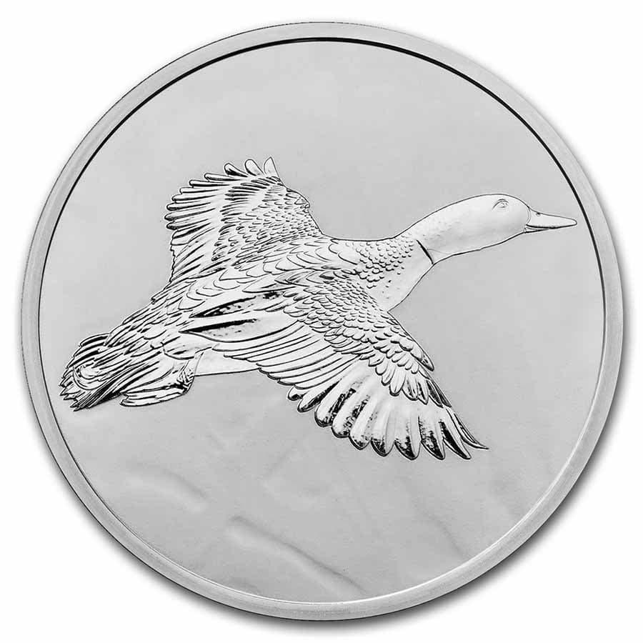 1 oz Silver Round - Gun & Rod (Duck)