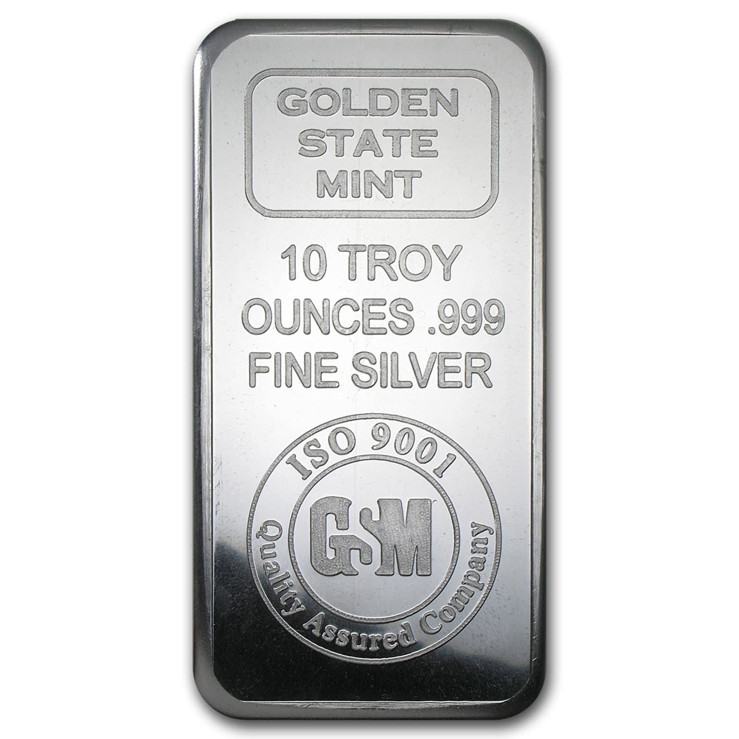 10 oz Silver Bar - Golden State Mint (ISO)