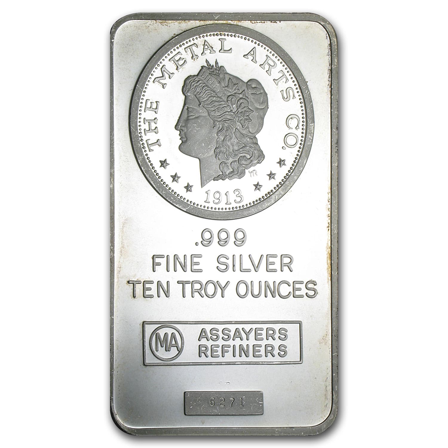 10 oz Silver Bar - Morgan (Metal Arts Co.)