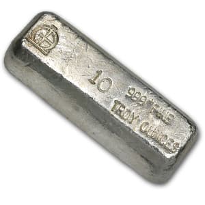 10 oz Silver Bar - Omega M & B Mining