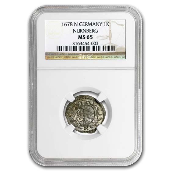 1678 Nürnberg Silver Kreuzer MS-65 NGC