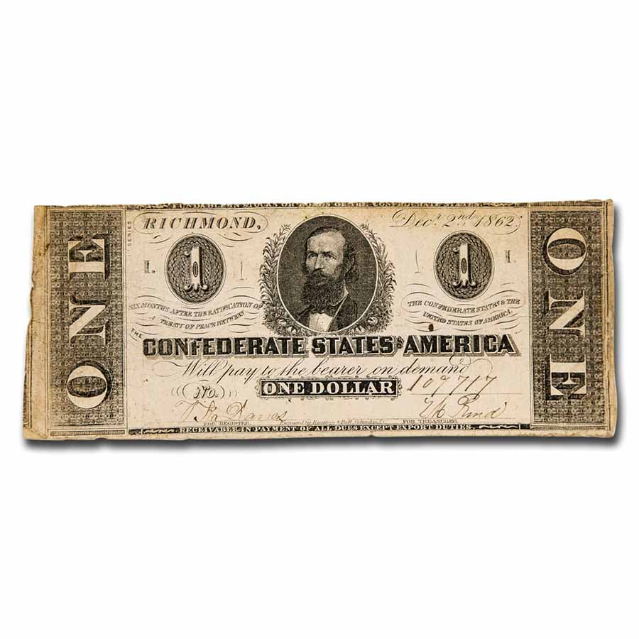 1862 $1.00 (T-55) Clement C. Clay Avg Circ