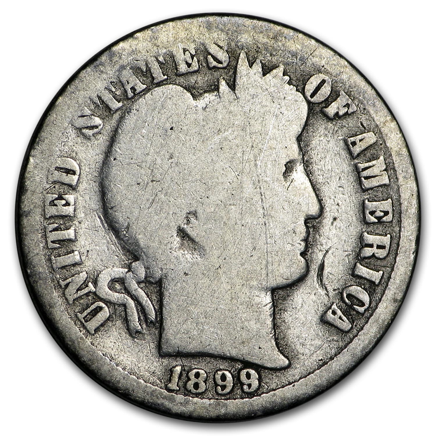 1899-O Barber Dime Good
