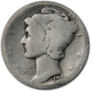 1921-D Mercury Dime Fair